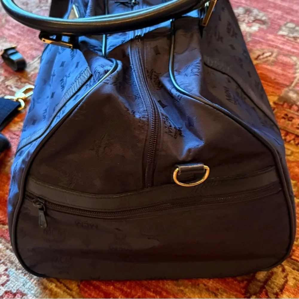 NWOT MCM Monogram Travel Bag, Blue